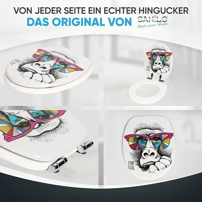 SANILO WC-Sitz Stay Cool mit Absenkautomatik - MDF, Multicolor, Mit Absenkautomatik