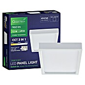 Green Tech LED panel  (12 W, D x Š x V: 160 x 160 x 40 mm, Bijela) | BAUHAUS