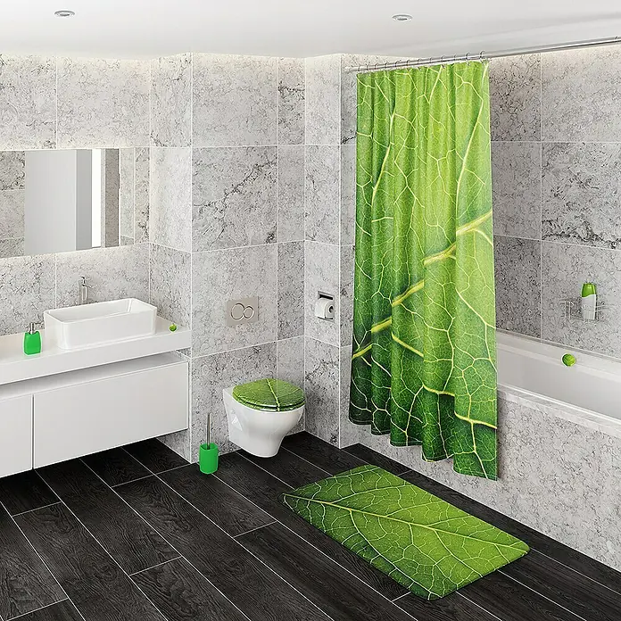 SANILO WC-Sitz Blatt mit Absenkautomatik - MDF, Grün, Mit Absenkautomatik