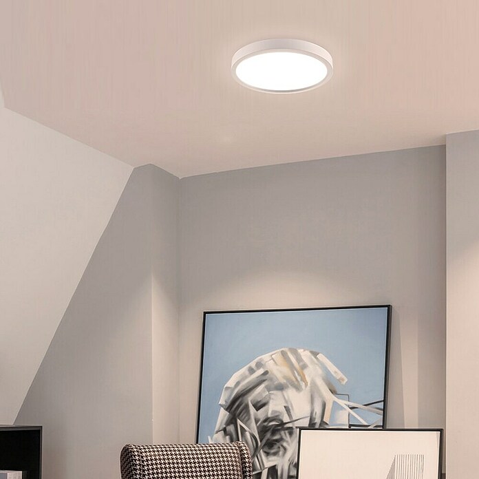 Green Tech LED panel  (18 W, Ø x V: 21 x 4 cm, Bijela) | BAUHAUS