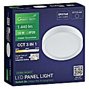 Green Tech LED panel  (18 W, Ø x V: 21 x 4 cm, Bijela) | BAUHAUS