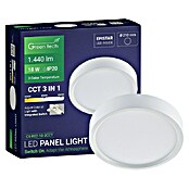 Green Tech LED panel  (18 W, Ø x V: 21 x 4 cm, Bijela) | BAUHAUS