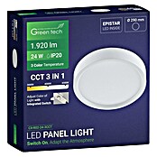 Green Tech LED panel  (24 W, Ø x V: 29 x 4 cm, Bijela) | BAUHAUS