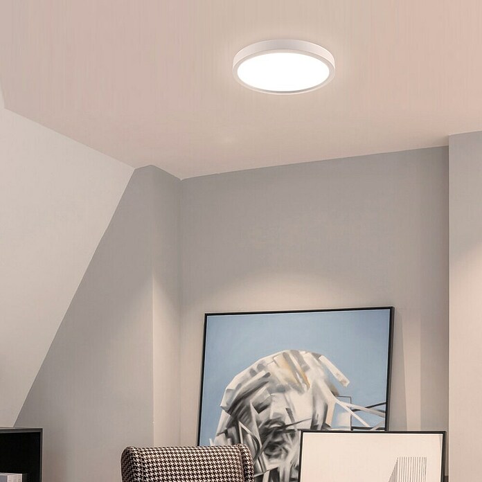 Green Tech LED panel  (24 W, Ø x V: 29 x 4 cm, Bijela) | BAUHAUS