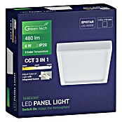 Green Tech LED panel  (6 W, D x Š x V: 110 x 110 x 40 mm, Bijela) | BAUHAUS