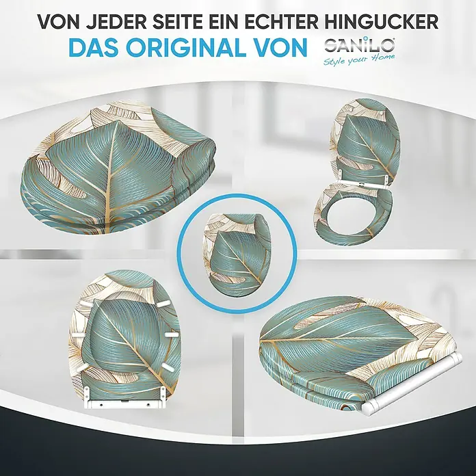 SANILO WC-Sitz Beautiful mit Schnellverschluss - MDF, Blau, Mit Absenkautomatik