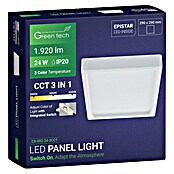 Green Tech LED panel  (24 W, D x Š x V: 290 x 290 x 40 mm, Bijela) | BAUHAUS