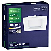 Green Tech Ugradbena LED svjetiljka  (24 W, D x Š x V: 295 x 295 x 25 mm, Bijela) | BAUHAUS