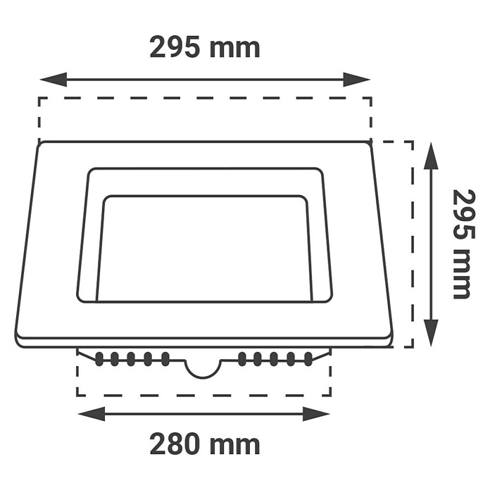 Green Tech Ugradbena LED svjetiljka  (24 W, D x Š x V: 295 x 295 x 25 mm, Bijela) | BAUHAUS
