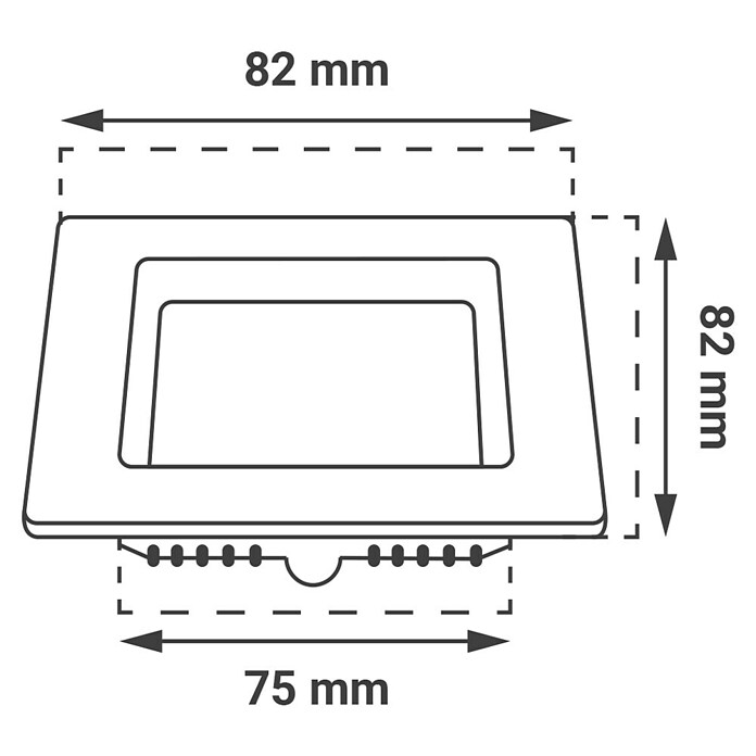 Green Tech Ugradbena LED svjetiljka  (3 W, D x Š x V: 82 x 82 x 25 mm, Bijela) | BAUHAUS