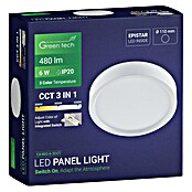 Green Tech LED panel  (6 W, Ø x V: 11 x 4 cm, Bijela) | BAUHAUS