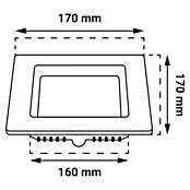 Green Tech Ugradbena LED svjetiljka  (12 W, D x Š x V: 170 x 170 x 25 mm, Bijela) | BAUHAUS