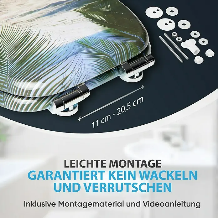 SANILO WC-Sitz Beach mit Absenkautomatik - MDF, Beige, Mit Absenkautomatik