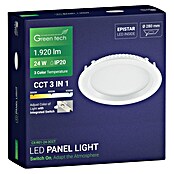 Green Tech LED panel okrugli  (24 W, Ø x V: 29,5 x 2,5 cm, Bijela) | BAUHAUS