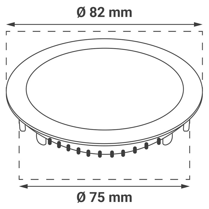 Green Tech LED panel okrugli  (3 W, Ø x V: 8,2 x 2,5 cm, Bijela) | BAUHAUS