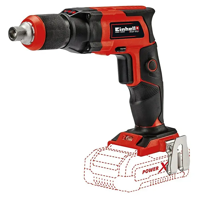 Einhell Power X-Change 18V Akku-Trockenbauschrauber TE-DY 18 Li-Solo18 V, Ohne Akku - Der Einhell TE-DY 18 Li Akku-Trockenbauschrauber ist ein leistungsstarkes Werkzeug zum Schrauben im Trockenbau mit Akku und kompakter Bauweise.