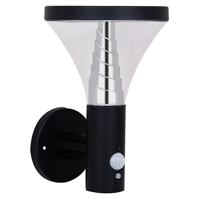 Luceco Aplique solar para exterior Dolce (5 W, L x An x Al: 17,5 x 16 x 23,9 cm, Negro, IP44, 520 lm) | BAUHAUS