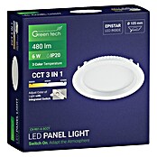 Green Tech LED panel okrugli  (6 W, Ø x V: 11,6 x 2,5 cm, Bijela) | BAUHAUS