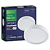 Green Tech LED panel  (12 W, Ø x V: 16 x 4 cm, Bijela) | BAUHAUS