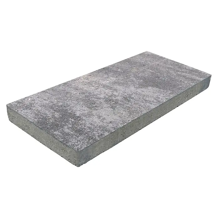 EHL EIBA Terrassenplatte - 60 x 26,6 x 5 cm, Grau-Anthrazit, Beton - Rechteckiger, grauer Betonpflasterstein mit Struktur.