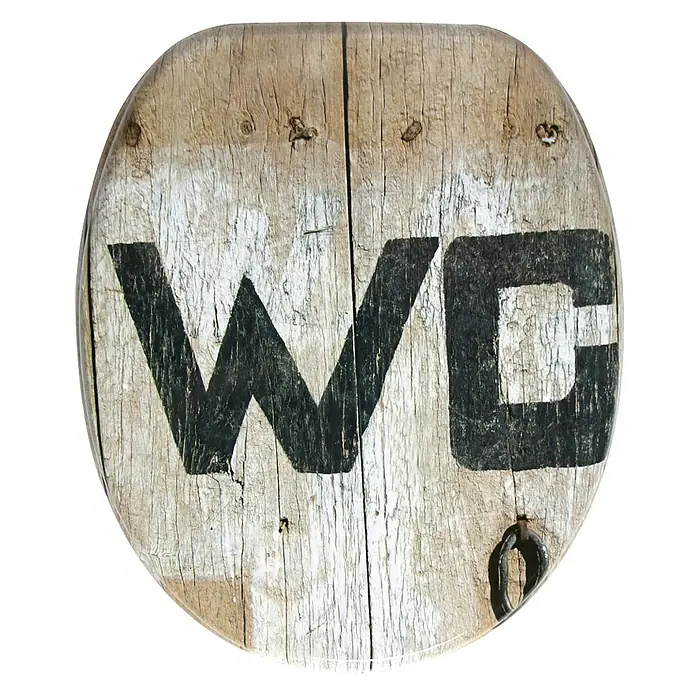 SANILO WC-Sitz Old Style mit Absenkautomatik - MDF, Braun, Mit Absenkautomatik