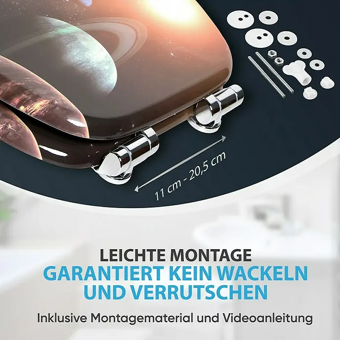 SANILO WC-Sitz Planeten mit Absenkautomatik - MDF, Multicolor, Mit Absenkautomatik