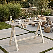 Garten-Stehtisch (L x B x H: 160 x 70 x 102 cm, Aluminium, Verbundwerkstoff, Rechteckig, Natural Warm Grey) | BAUHAUS