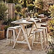 Garten-Stehtisch (L x B x H: 160 x 70 x 102 cm, Aluminium, Verbundwerkstoff, Rechteckig, Natural Warm Grey) | BAUHAUS
