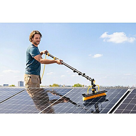 Neptun PV-  & Fassaden Reinigungsset mit verschiedenen Aufsätzen (Teleskopstiel, 120 cm - 490 cm)