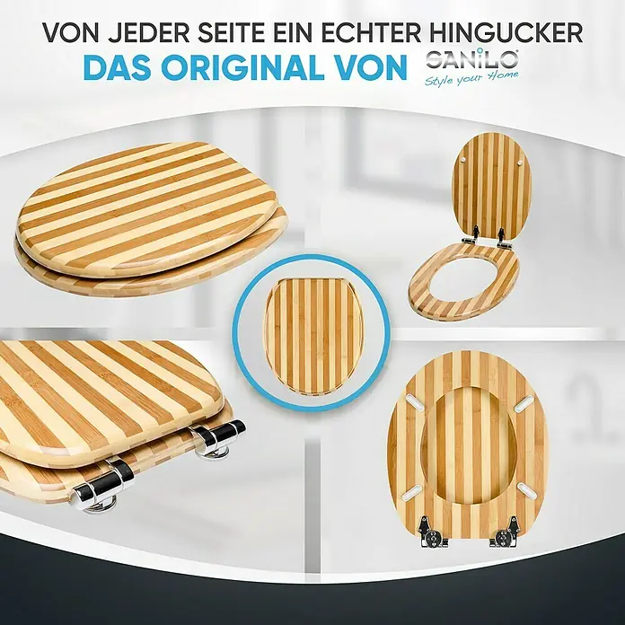 SANILO WC-Sitz Bambus Gestreift mit Absenkautomatik online kaufen bei  BAUHAUS