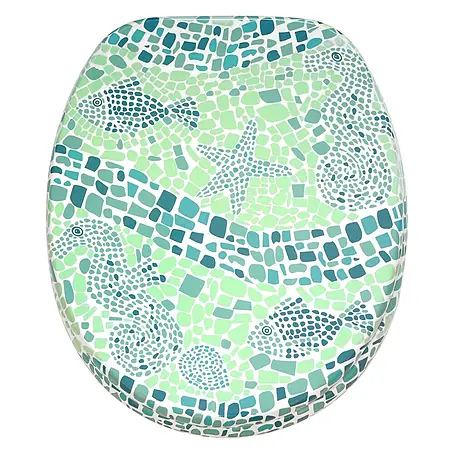 SANILO  WC-Sitz Mosaic World Green mit Absenkautomatik