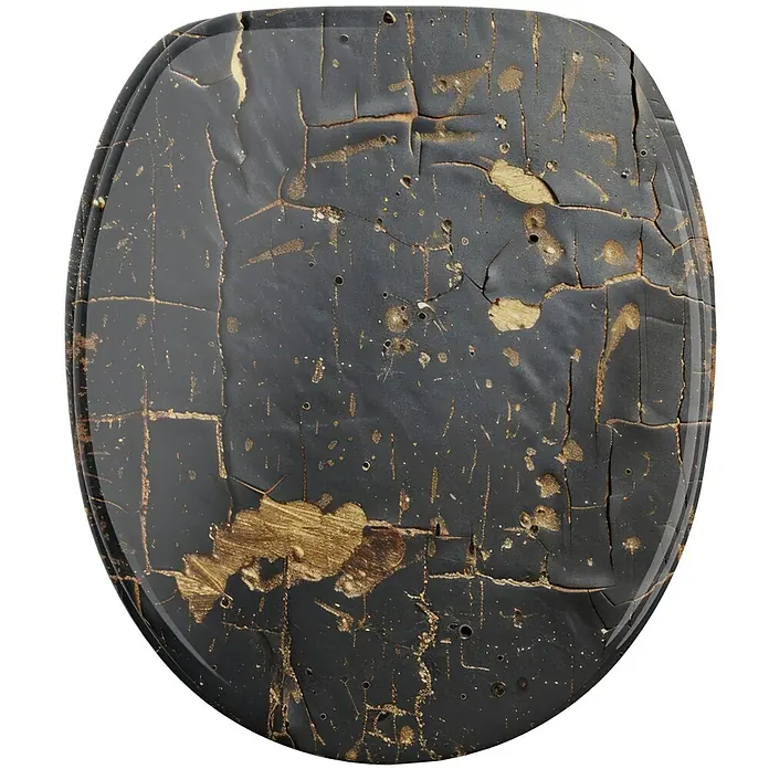SANILO WC-Sitz Shield mit Absenkautomatik - MDF, Schwarz, Mit Absenkautomatik