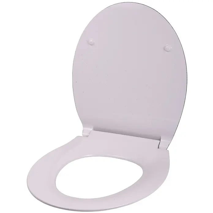 SANILO WC-Sitz Flat Bastia mit Absenkautomatik - Kunststoff, Grau, Mit Absenkautomatik