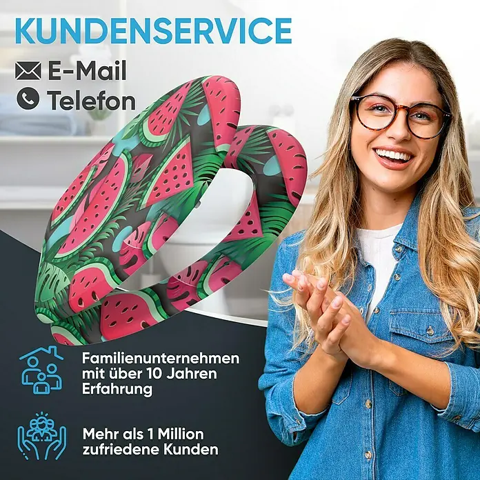 SANILO WC-Sitz Melone mit Absenkautomatik - MDF, Grün, Mit Absenkautomatik