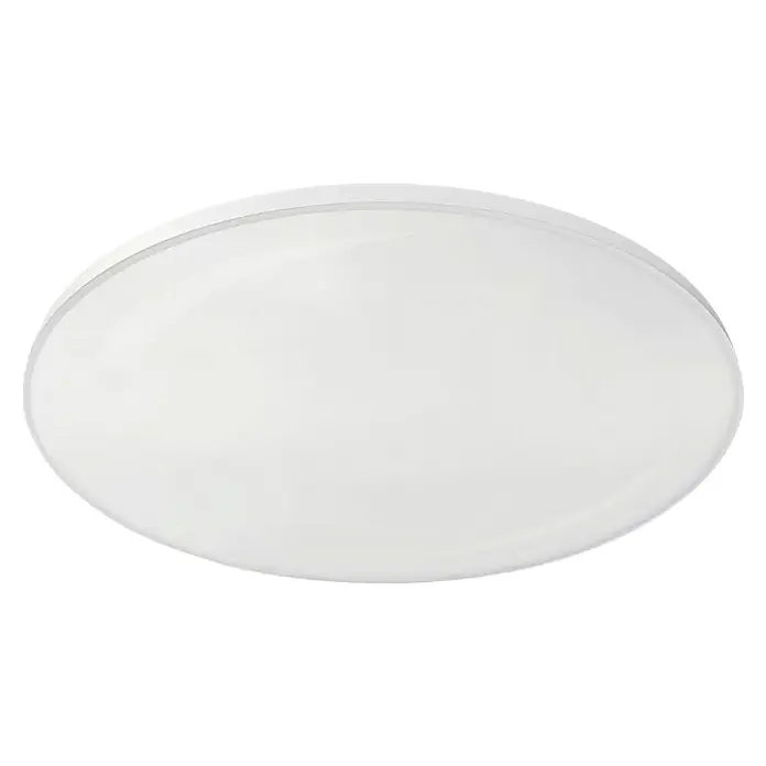 Panaled Plafón LED redondo Prisma - 55 W, Ø x Al: 47 x 7 cm, Blanco, RGBW - Plafón ovalado blanco con difusor esmerilado.