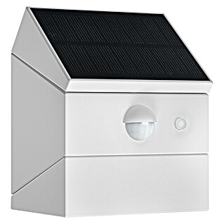 Luceco Aplique solar LED para exterior Rubix (2,5 W, Blanco neutro, Blanco, Temperatura del color: 3.000 K - 6.000 K, Orientable 180°)