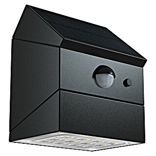 Luceco Aplique solar LED para exterior Rubix (2,5 W, Blanco neutro, Negro, Temperatura del color: 3.000 K - 6.000 K, Orientable 180°)