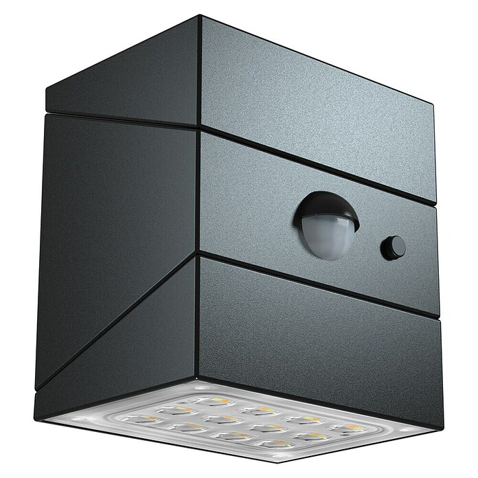 Luceco Aplique solar para exterior Rubix (2,5 W, Blanco neutro, Negro, Temperatura del color: 3.000 K - 6.000 K, Orientable 180°) | BAUHAUS