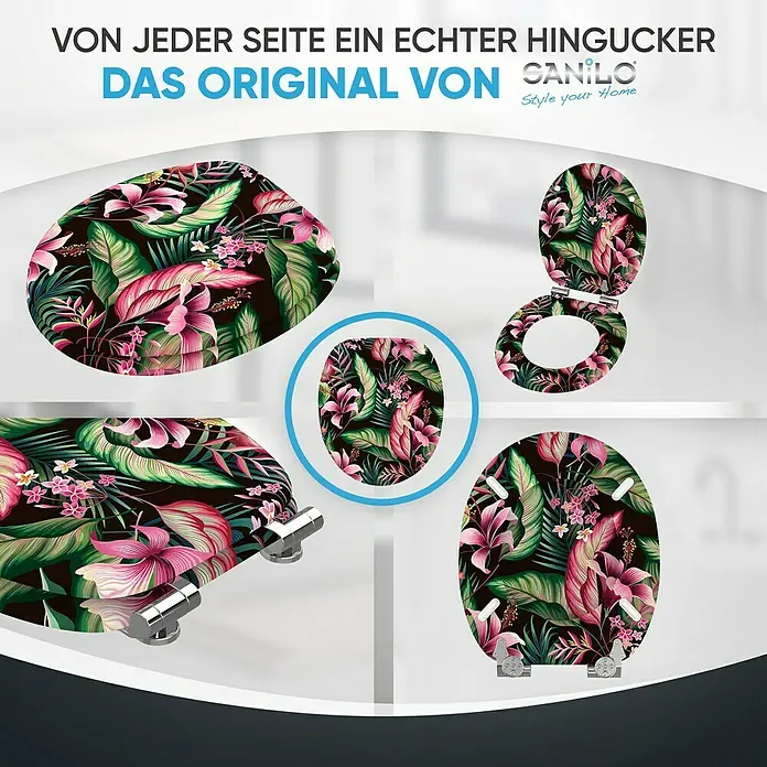 SANILO WC-Sitz Bali mit Absenkautomatik - MDF, Multicolor, Mit Absenkautomatik