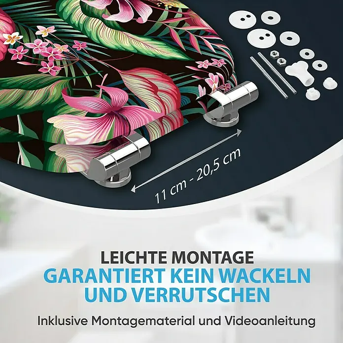 SANILO WC-Sitz Bali mit Absenkautomatik - MDF, Multicolor, Mit Absenkautomatik
