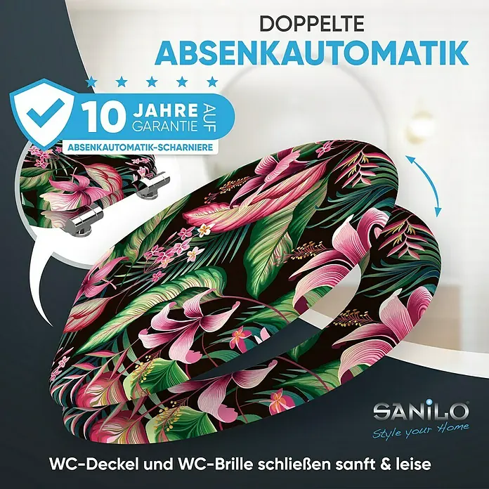 SANILO WC-Sitz Bali mit Absenkautomatik - MDF, Multicolor, Mit Absenkautomatik