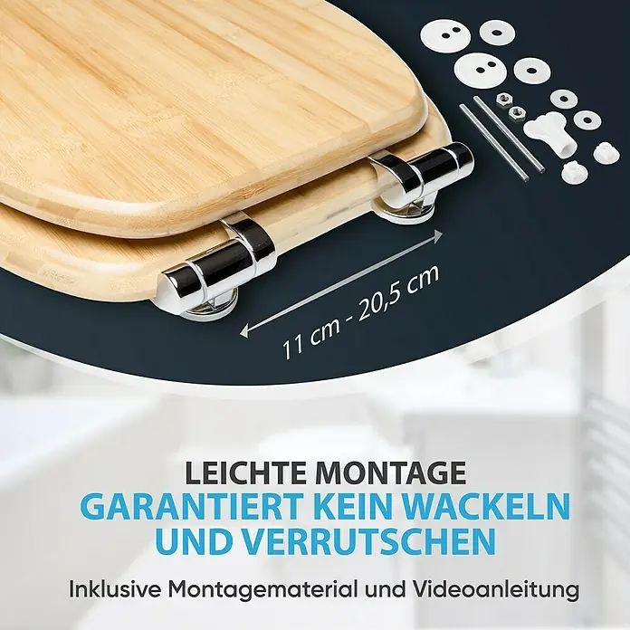 SANILO WC-Sitz Bambus mit Absenkautomatik - Holz, Braun, Mit Absenkautomatik