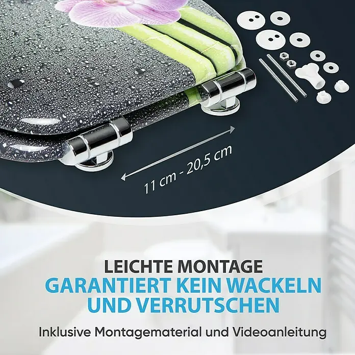 SANILO WC-Sitz Asia mit Absenkautomatik - MDF, Violett, Mit Absenkautomatik