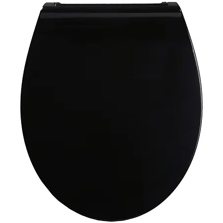 SANILO  WC-Sitz Flat Schwarz mit Absenkautomatik