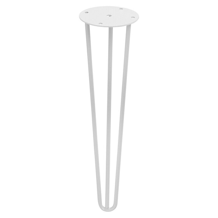 Rei Pata para muebles Tri (Ø x Al: 10 x 40 cm, Acero, Blanco) | BAUHAUS