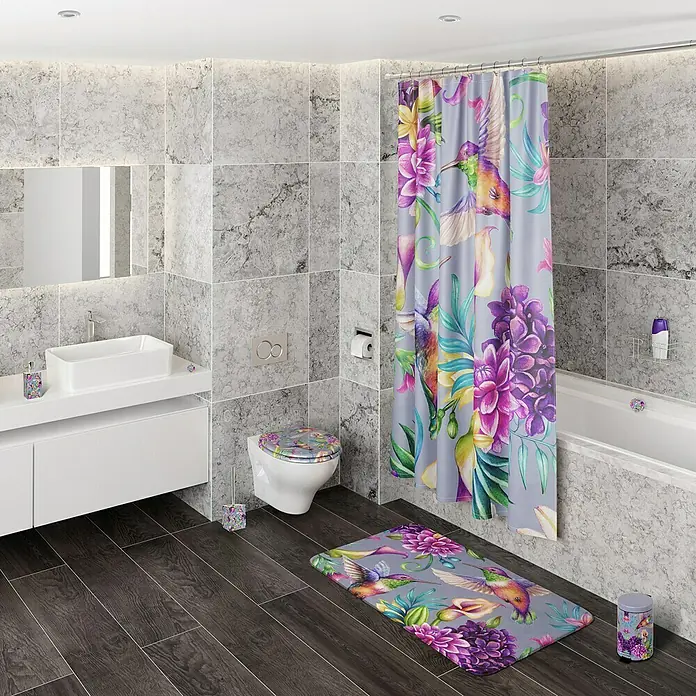 SANILO WC-Sitz Kolibri mit Absenkautomatik - MDF, Violett, Mit Absenkautomatik