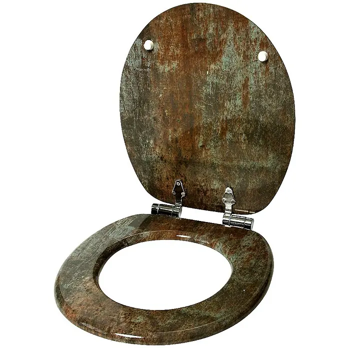 SANILO WC-Sitz Rusty mit Absenkautomatik - MDF, Braun, Mit Absenkautomatik