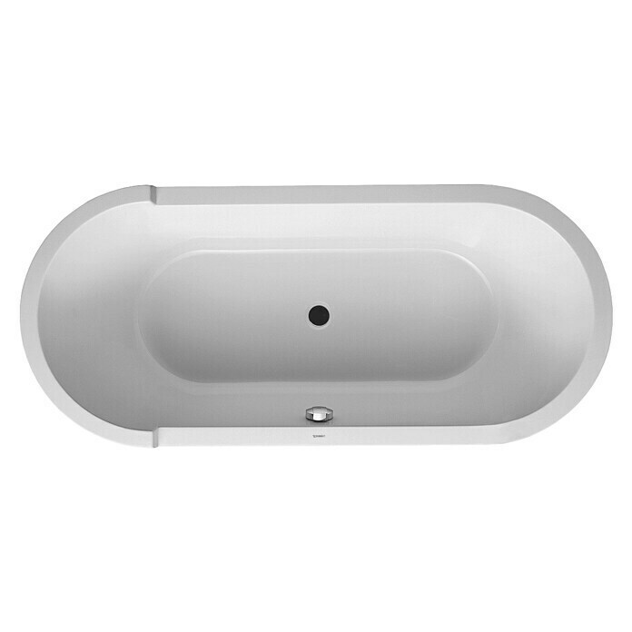 Duravit Starck 1 Freistehende Badewanne180 x 80 cm, Sanitäracryl, Weiß Front View