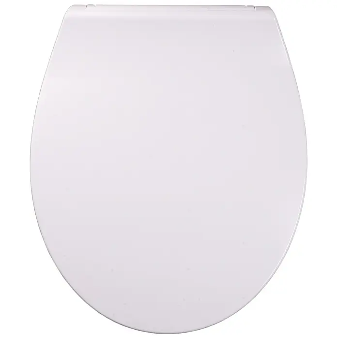 SANILO WC-Sitz Flat Weiß mit Absenkautomatik - Kunststoff, Weiß, Mit Absenkautomatik
