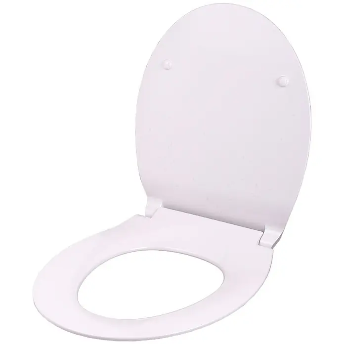 SANILO WC-Sitz Flat Weiß mit Absenkautomatik - Kunststoff, Weiß, Mit Absenkautomatik